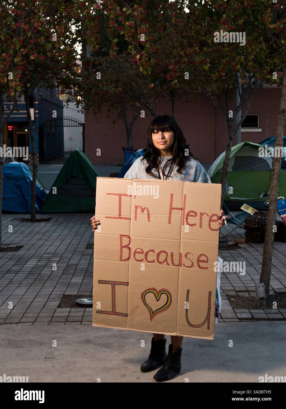9. November 2011 - San Jose, Kalifornien, USA - JANAE in Occupy San Jose. (Kreditbild: © David I. Gross/zReportage.com/ZUMA) Stockfoto