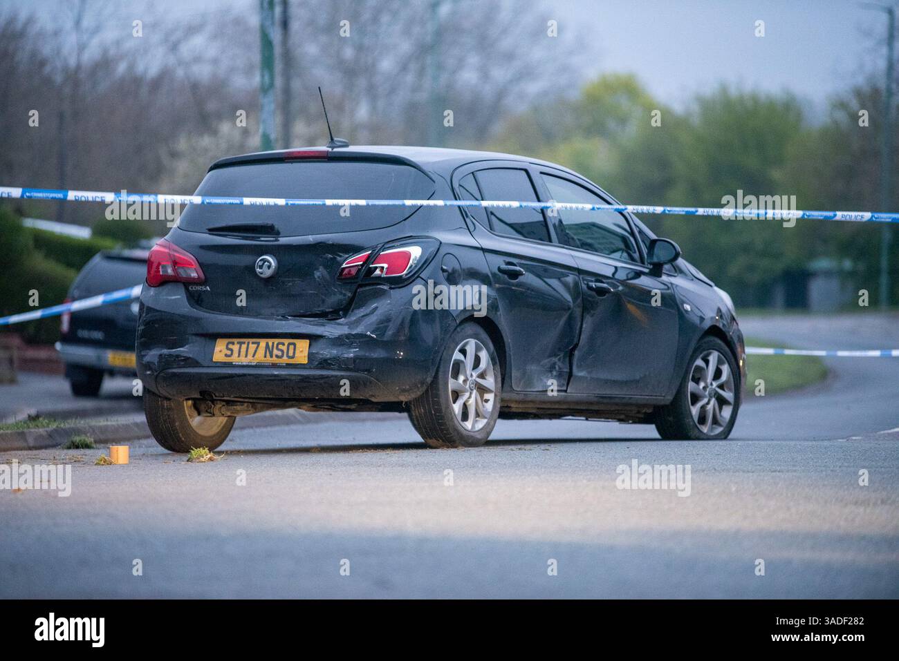 19/04/2023: CASTLE BROMWICH, KINGSHURST, SOLIHULL, WEST MIDLANDS Kelvin Ward, 50, wurde erstochen. Leighton Williams (28) und Tyrone Hollywood (17) wurden des Mordes für schuldig befunden und lebenslang mit einer Mindeststrafe von 29 bzw. 19 Jahren inhaftiert. Aaron Coates, 18 Jahre alt, wurde wegen Totschlags verurteilt und zu 21 Jahren verurteilt. Ein vierter Mann, Rusharn Williams-Reid, 18, wurde wegen Verschwörung zum Mord an Mr. Wards Sohn für schuldig befunden und 13,5 Jahre inhaftiert. Stockfoto