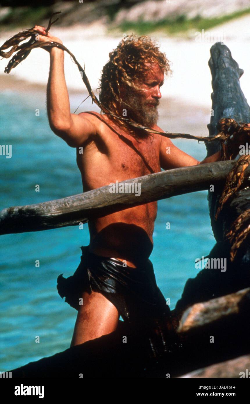 April 2001; Hollywood, Kalifornien, USA; Schauspieler TOM HANKS (Chuck Noland) mit der Hauptrolle im Fox-Film „Cast Away“. (Kreditbild: Auto Images/ZUMAPRESS.com) Stockfoto