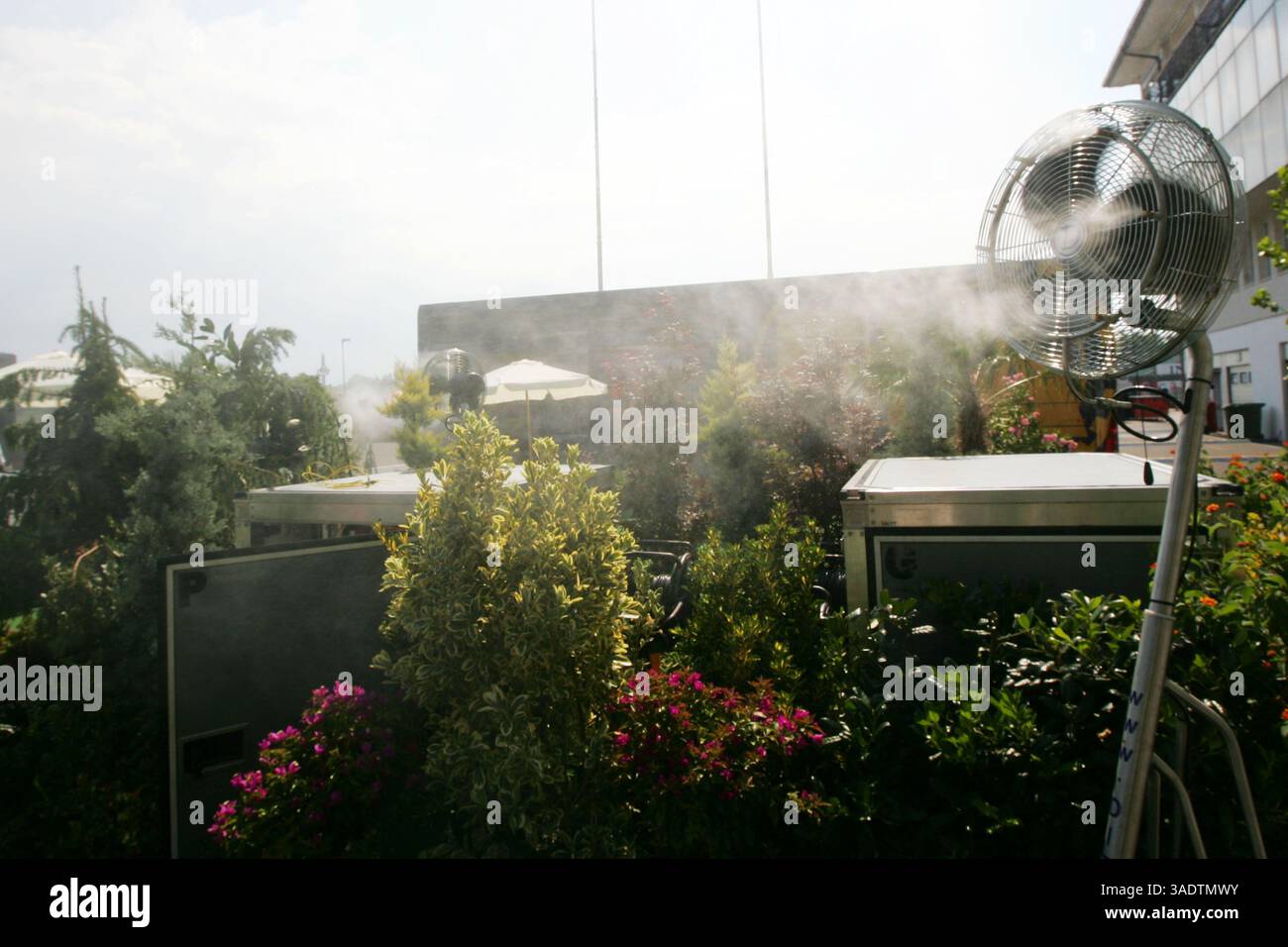 Fan im Fahrerlager... Formel-1-Weltmeisterschaft, Rd 11, großer Preis von Ungarn, Vorbereitungen, Budapest, Ungarn, Donnerstag, 31. Juli 2008 (Bild: Sutton Motorsports/ZUMAPRESS.com) Stockfoto