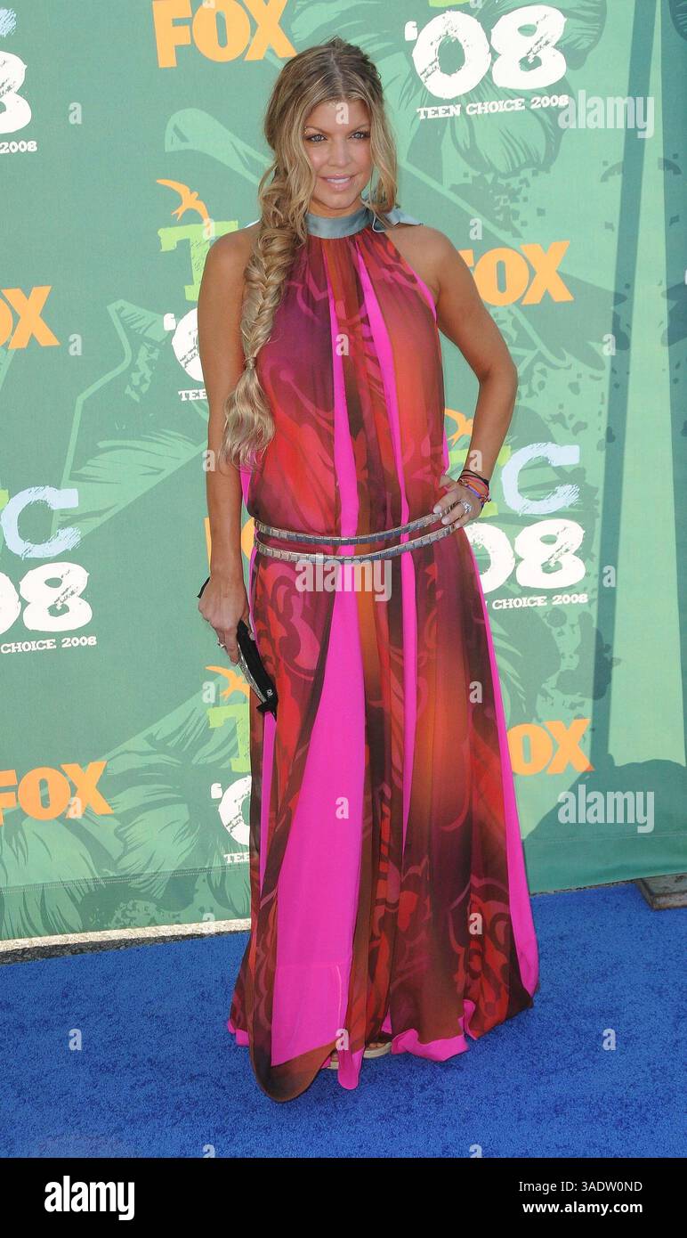 August 2008 - Los Angeles, Kalifornien, USA - Sänger FERGIE bei den Teen Choice Awards 2008 im Universal Amphitheater (Bild: Jeff Frank/ZUMAPRESS.com) Stockfoto
