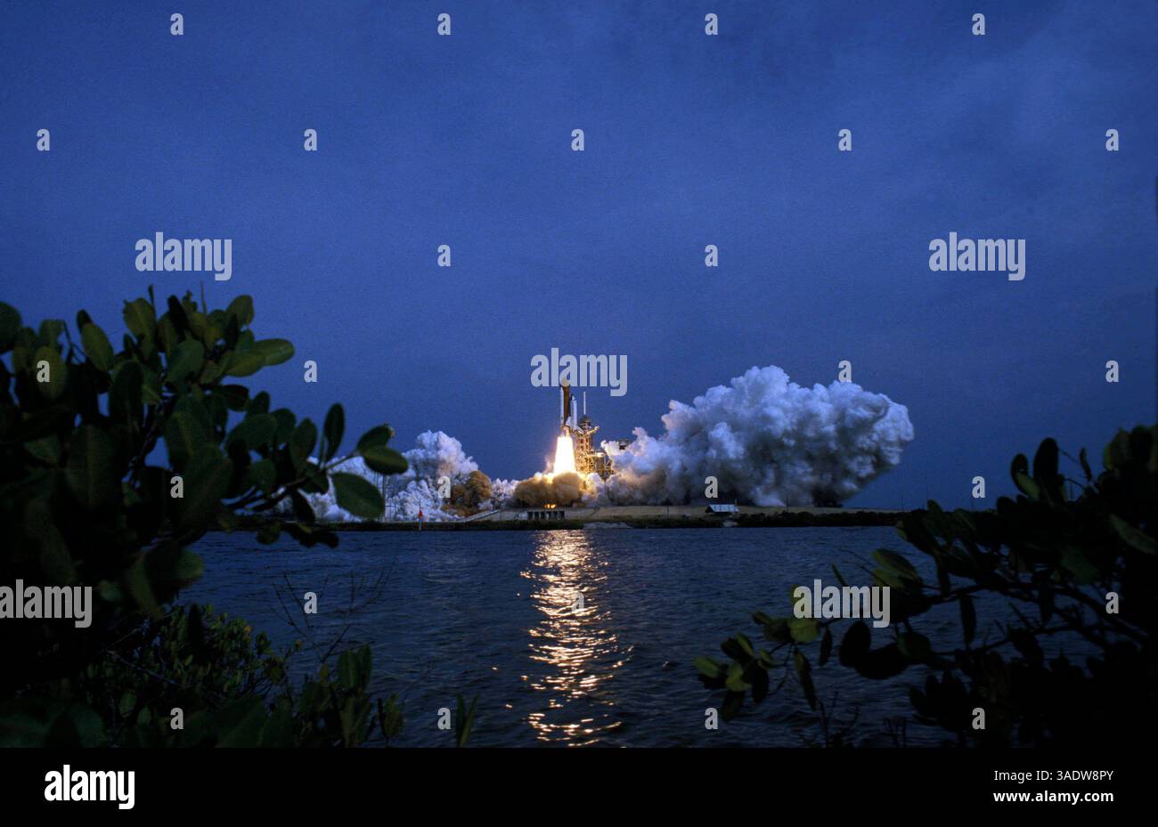 25. November 1983 – Cape Canaveral, Florida, USA – STS-9 (auch bekannt als STS-41A) (Spacelab 1) war die sechste Mission des Space Shuttle Columbia. Es war der letzte Flug der Columbia bis Anfang Januar 1986, STS-61C Es war auch das letzte Mal, dass die alte Nummerierung des Space Transportation Systems bis STS-26 verwendet wurde (nach STS-51-L, der Mission, bei der die Space Shuttle Challenger-Katastrophe passierte (Bild: Ricardo J. Ferro/ZUMAPRESS.com). Stockfoto