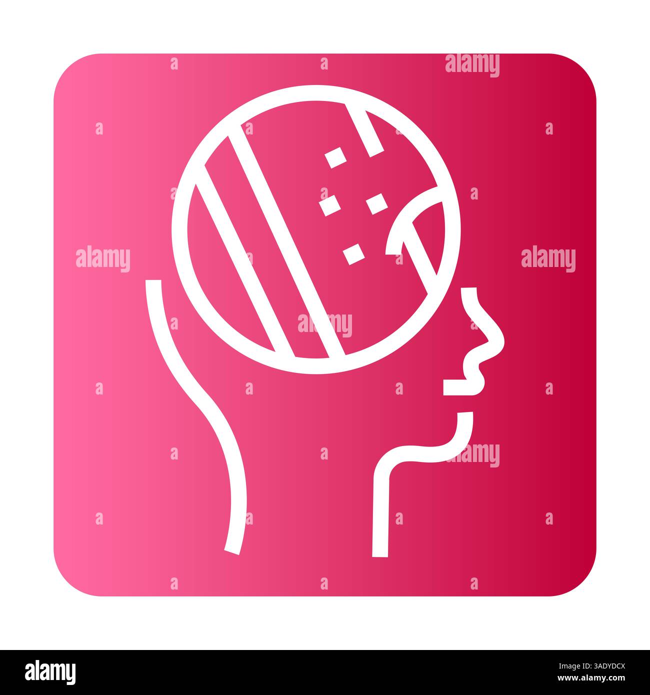 Schlaganfall-Krankheit-Symbol für digitale und gedruckte Projekte. Minimale bereinigte Symbole für Apps und Websites. Stockfoto