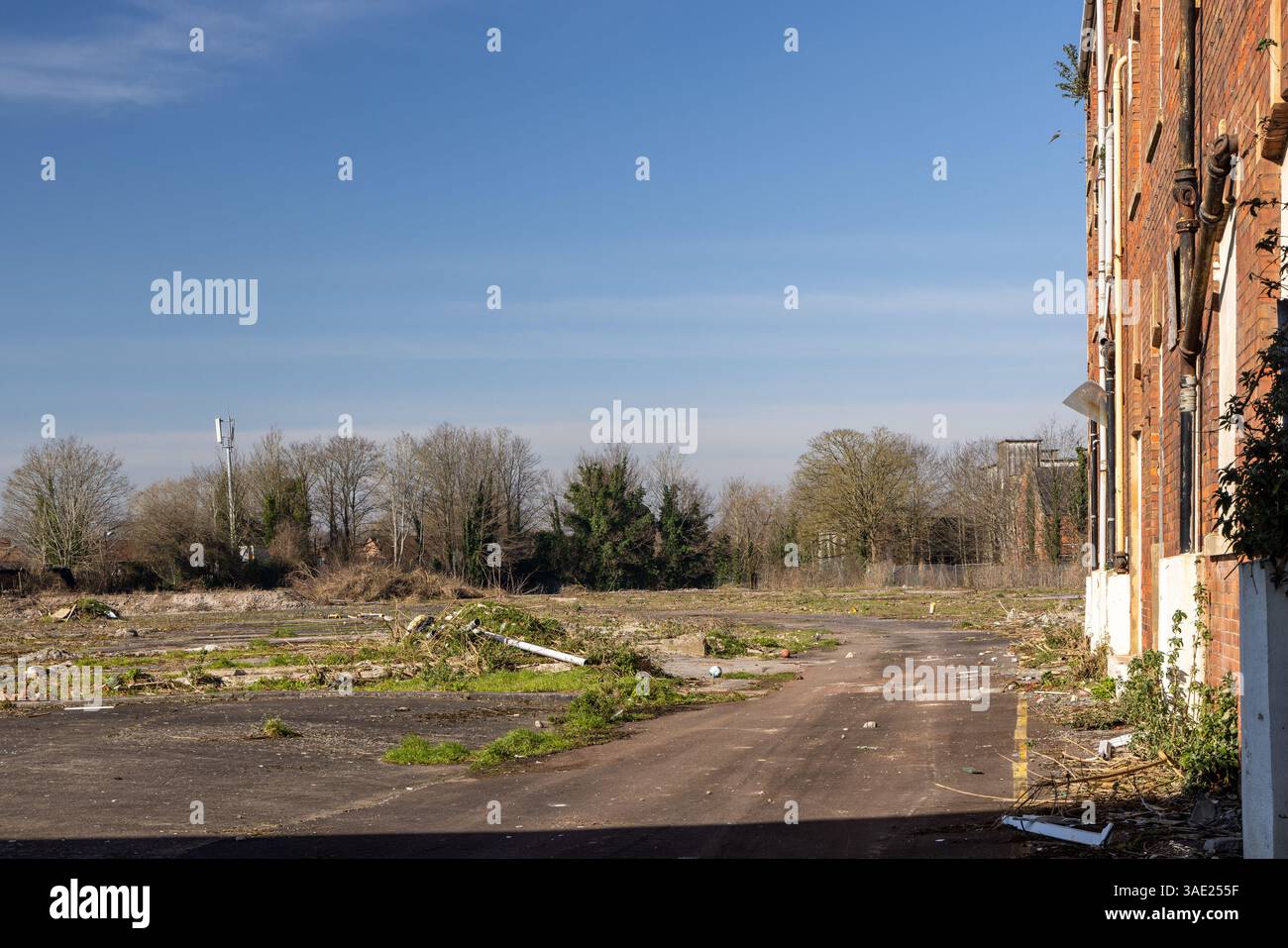Pläne zur Sanierung der ehemaligen Bowyer's Fabrik in Trowbridge, Wiltshire England, Großbritannien Stockfoto