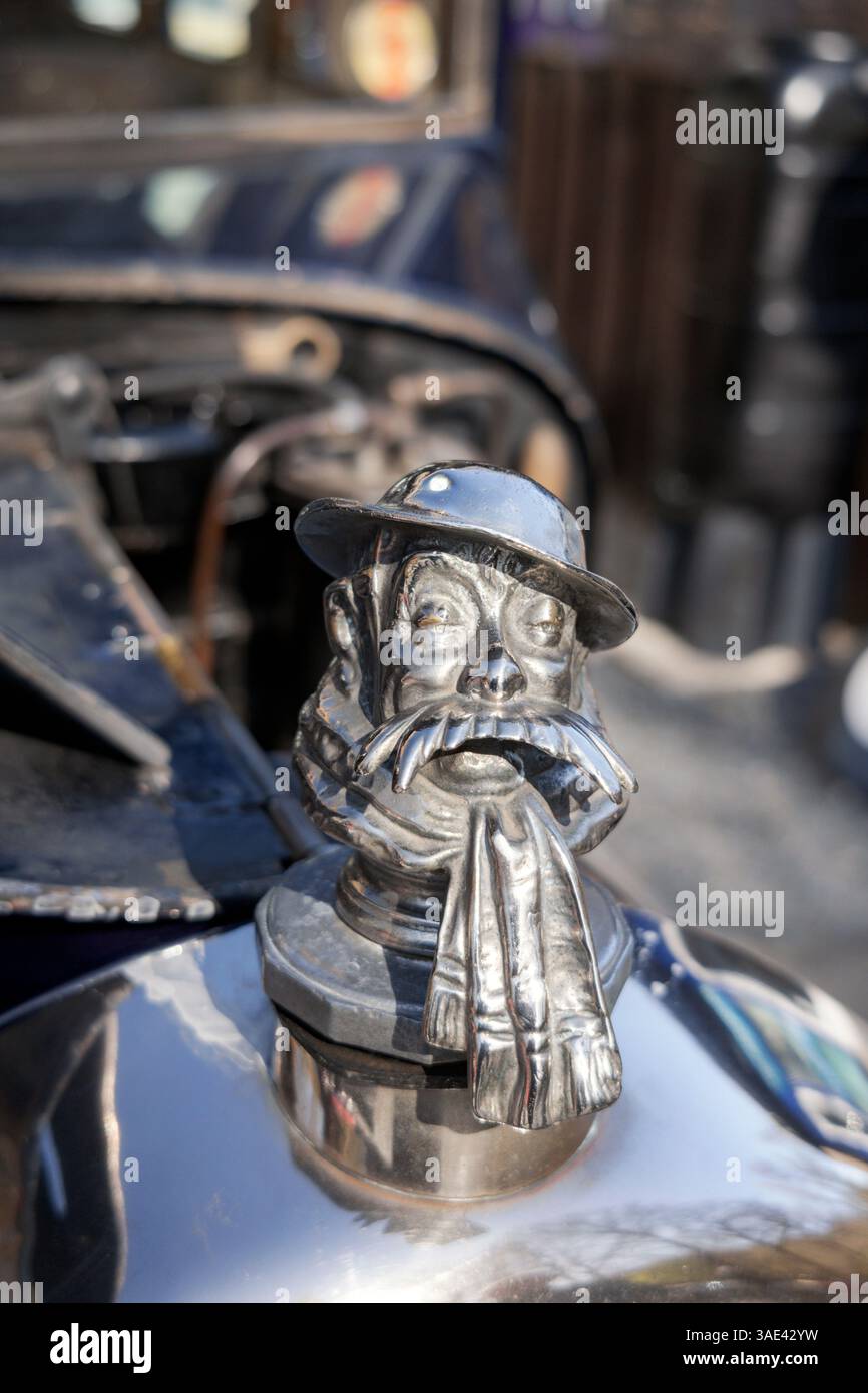 Humber Motorhaube Maskottchen. Lakeland Historic Car Club Meet 2025. Stockfoto