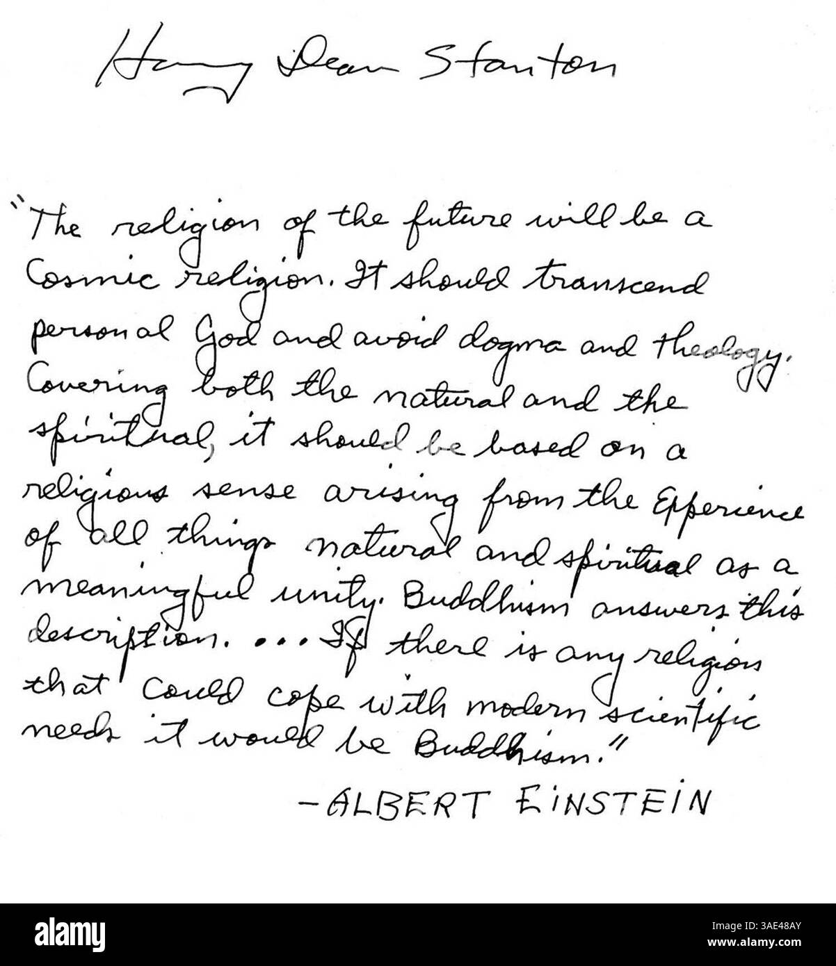 Dezember 2001; Madrid, SPANIEN; nur Verkauf in den USA! Der Schauspieler HARRY DEAN STANTON zitiert Einsteins Gedanken zur Religion für die fotografische Exposition des Fotografen ALISTAIR MORRISON „REFLECT“. Die Erlöse kommen bedürftigen Kindern zugute. (Kreditbild: Remi Agency/ZUMAPRESS.com) Stockfoto