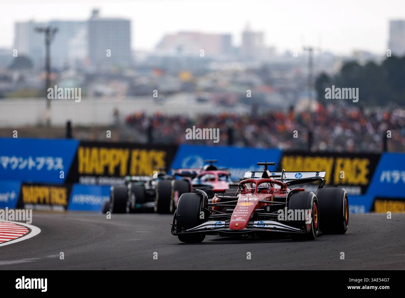 Suzuka, 6. April 2025: Charles Leclerc (MCO) von Scuderia Ferrari während des Rennens während des Formel-1-Grand-Prix von Japan 2025. Quelle: Corleve/Alamy Live News Stockfoto