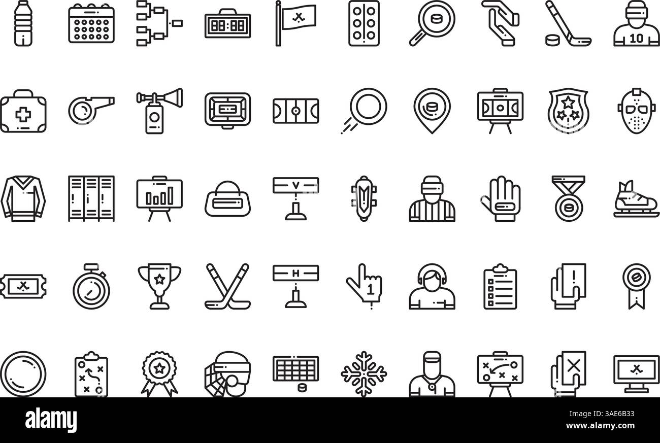 Hochwertige Sammlung von Vektorsymbolen mit editierbarer Kontur. Ideal für professionelle und kreative Projekte Stock Vektor