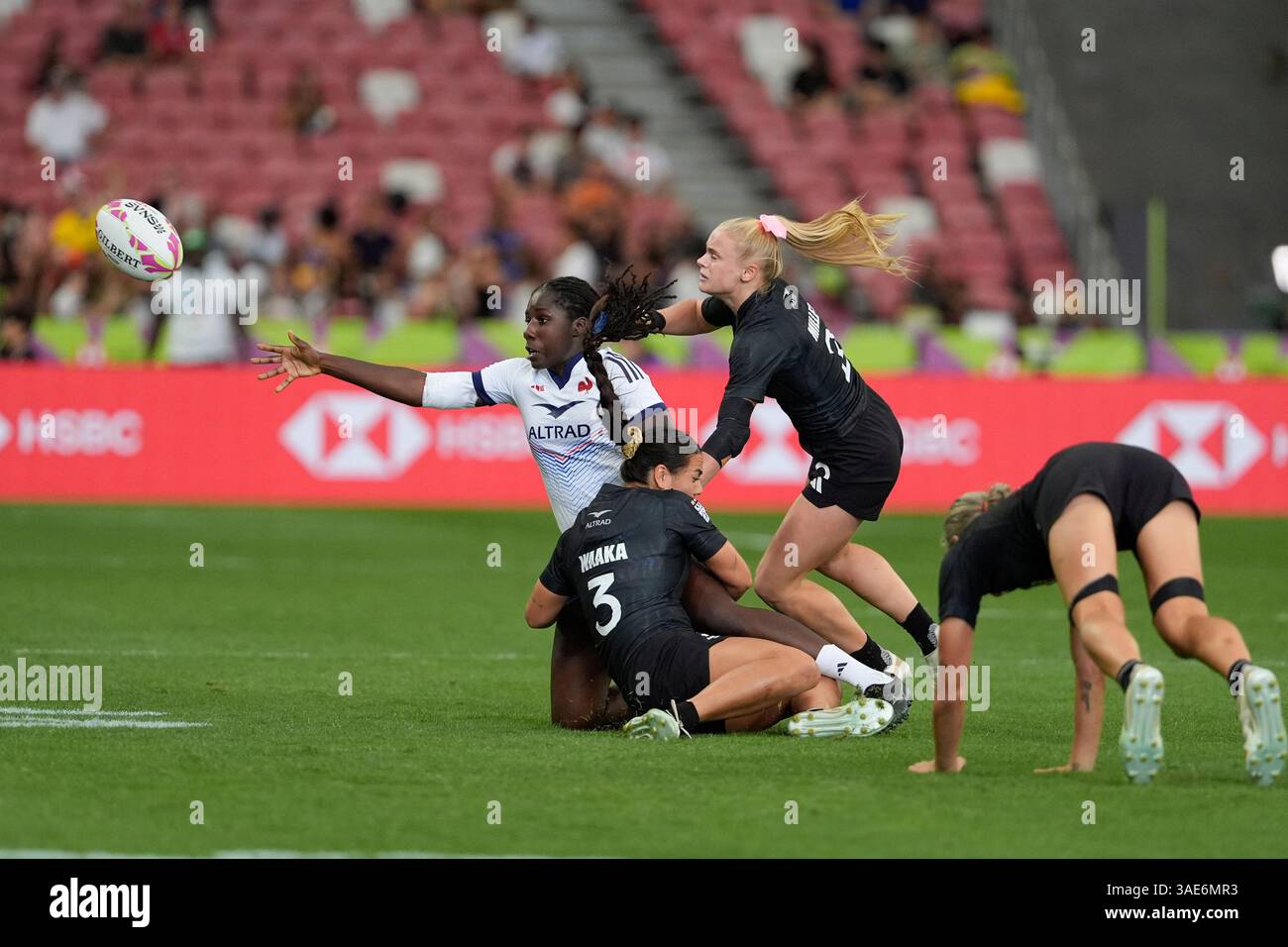 April 2025; Singapore National Stadium, Singapur; HSBC International Rugby Sevens Singapore Day 2; Stockfoto