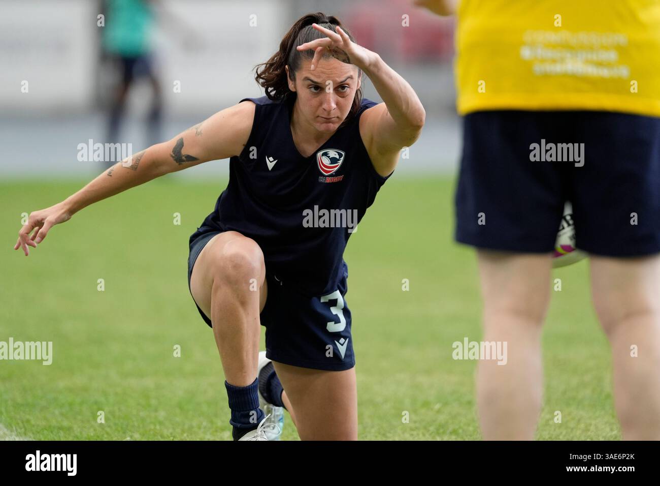 Singapur National Stadium, Singapur. April 2025. HSBC International Rugby Sevens Singapore Day 2; Credit: Action Plus Sports/Alamy Live News Stockfoto