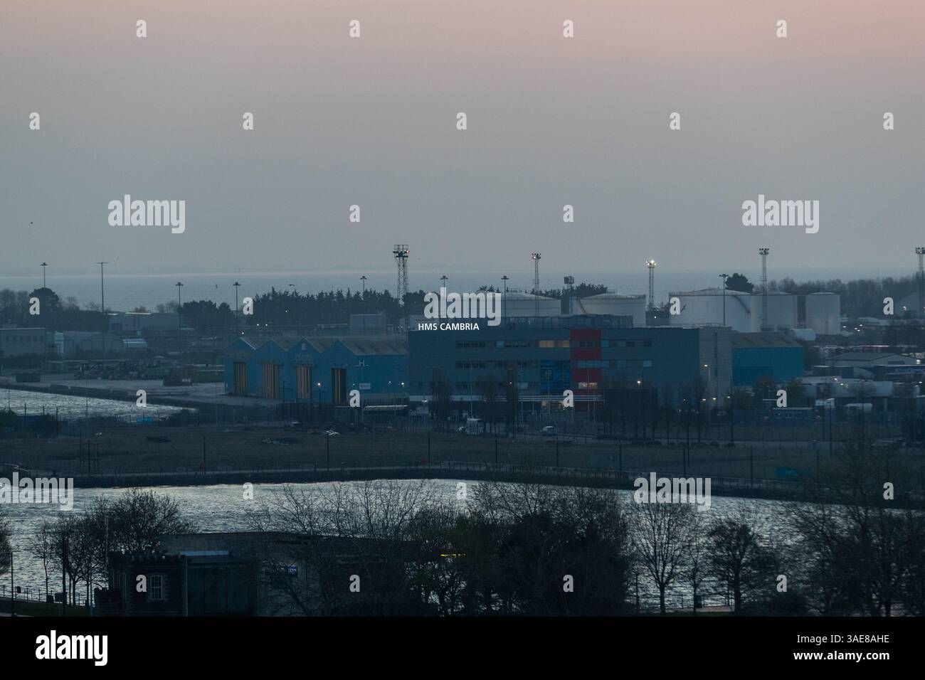 HMS Cambria Royal Naval Reserve Unit, Cardiff Bay, Wales Stockfoto