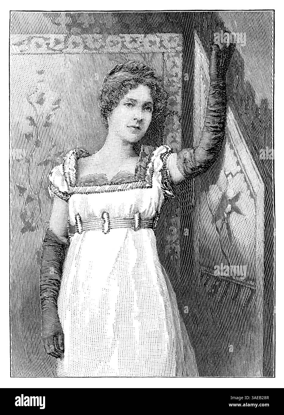 1896 Kupferstich der britischen Schauspielerin Florence West (1858–1912) im Alter von 23 Jahren im Jahr 1881. Stockfoto