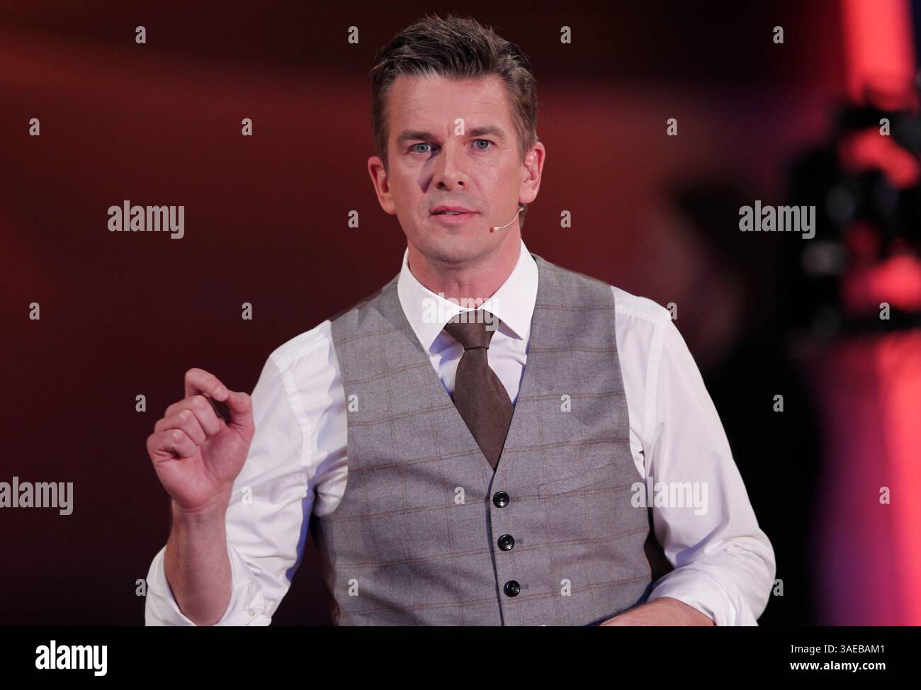 ZDF TV Show Wetten das aus Freiburg am Samstag, 08.12.2012 mit Moderator Markus Lanz Stockfoto