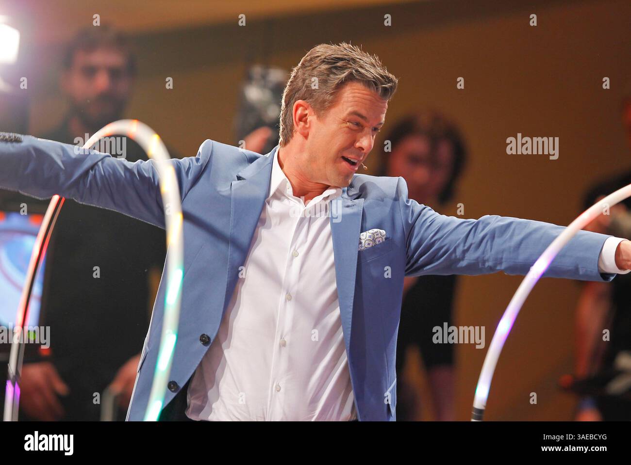 Deutsche TV-Show Wetten dass...? am Samstag, 05.04.2014 in Offenburg mit Gastgeber Markus Lanz Stockfoto