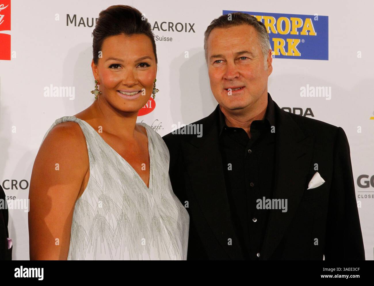 Radio Regenbogen Award im Europapark in Rust am Freitag, 19.04.2013: Franziska van Almsick mit Ehemann Jürgen Harder Stockfoto