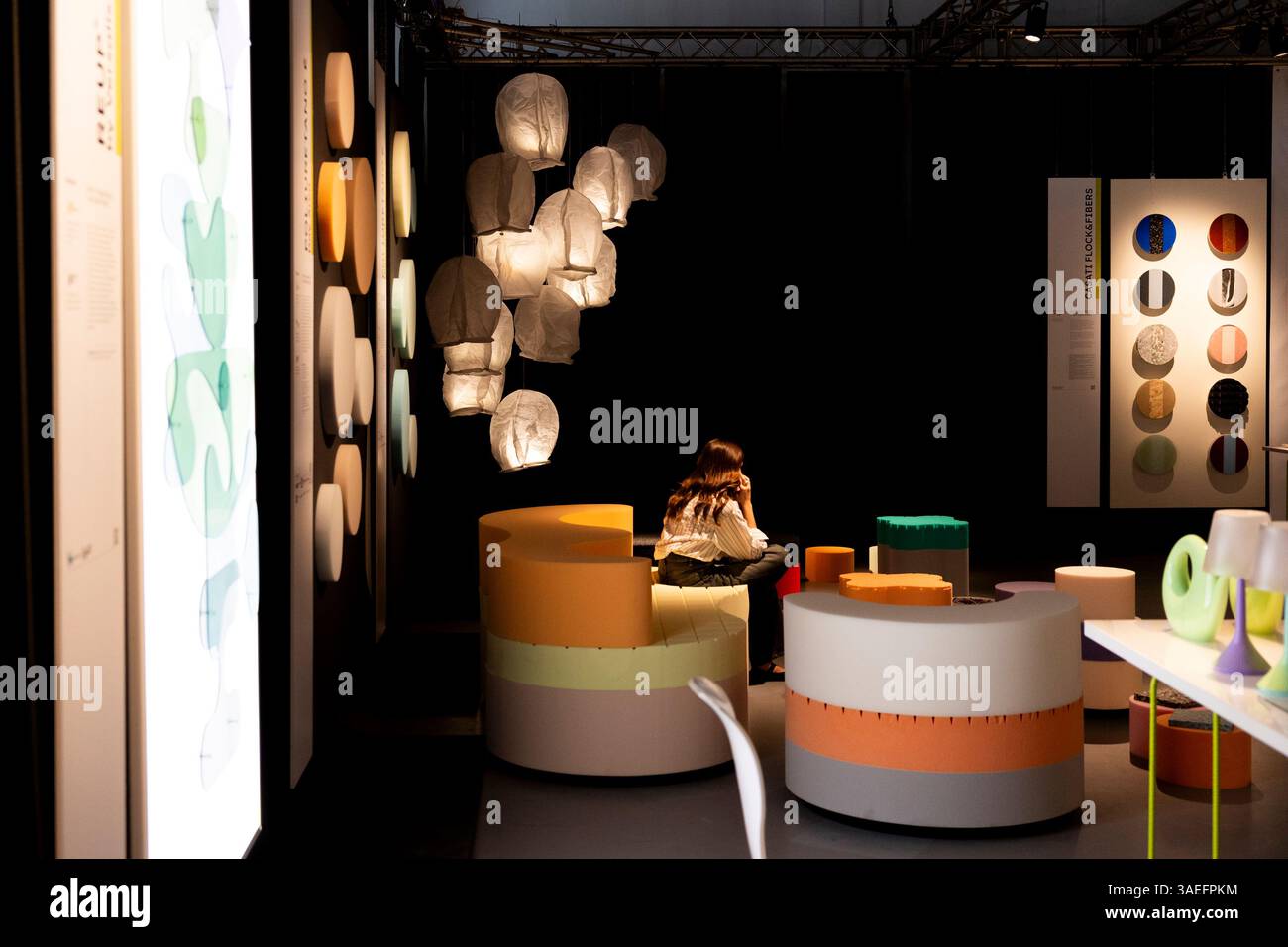 Mailand, Mauretanien. April 2025. Die Installationen finden während der Milan Design Week am 6. April 2025 im Superstudio Piu in Mailand statt (Foto: Mairo Cinquetti/NurPhoto). Quelle: NurPhoto SRL/Alamy Live News Stockfoto