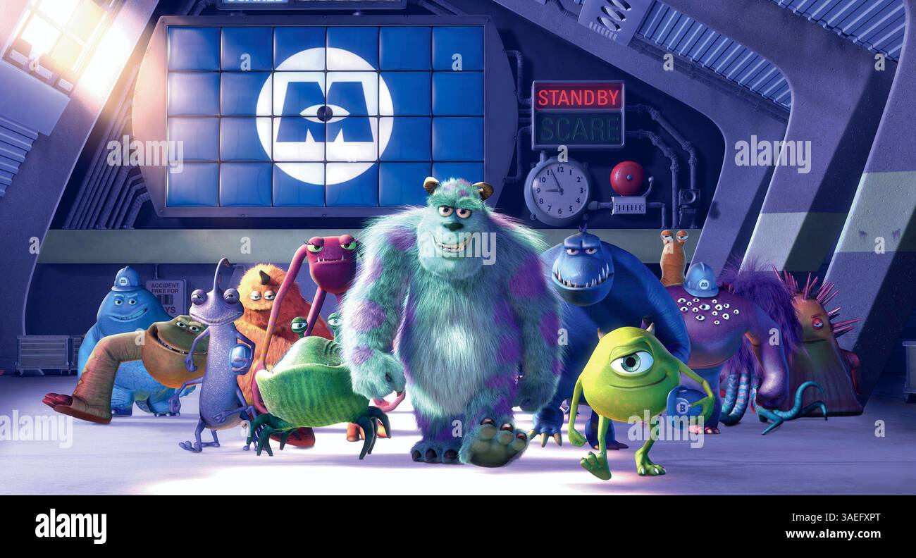 März 2001; Hollywood, CA, USA; Filmaufnahme von MONSTERS INC Mit Mike Wazowski (L) mit BILLY CRYSTAL und James P. Sullivan (R) mit John Goodman. (Bild: Michael Springer/ZUMAPRESS.com) Stockfoto