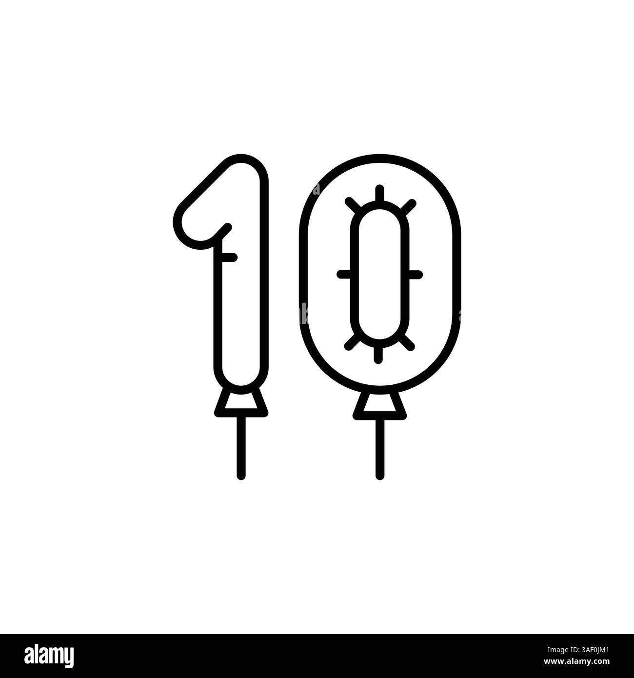 Symbol „Ballon Geburtstag“ Stock Vektor