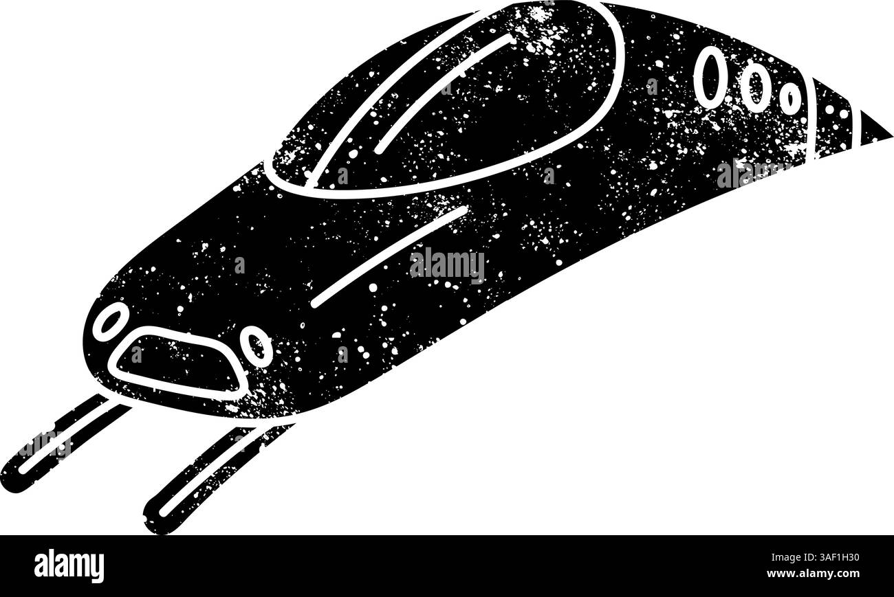 Schwarzes, handgezeichnetes Symbol im Grunge-Look Stock Vektor