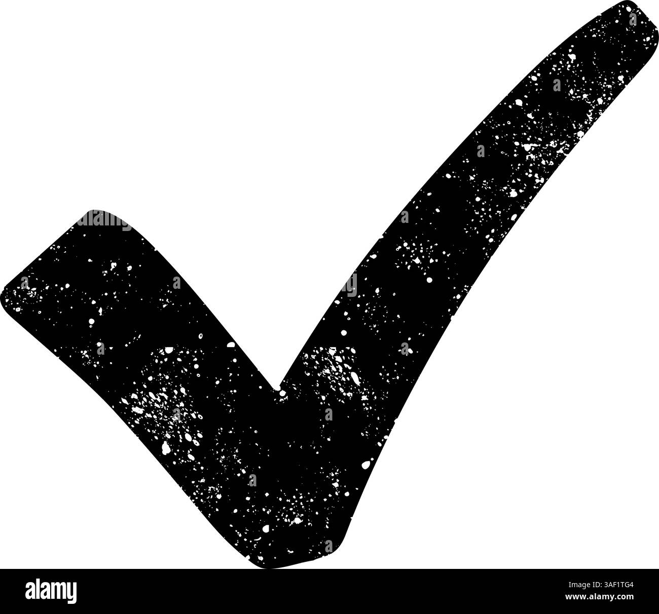 Markieren Sie das Symbol für ein schwarzes handgezeichnetes Symbol im Grunge-Look Stock Vektor