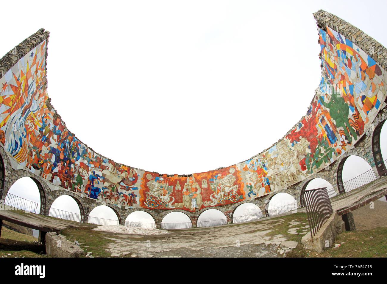 Russland-Georgien Friendship Monument, Kaukasus, Georgian Military Highway, Georgien Stockfoto