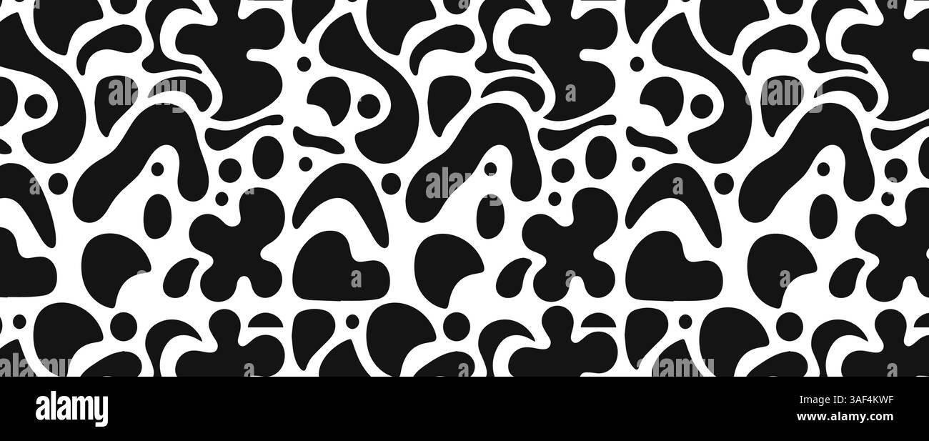 Abstraktes Schwarz-weiß-Muster-Hintergrunddesign mit komplizierten Details Stock Vektor