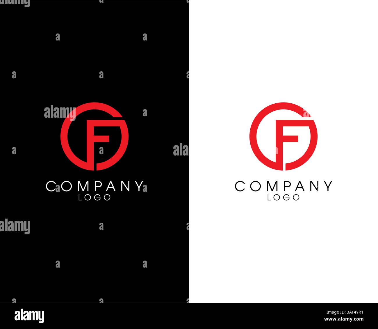 Letter OF, FO, F Initial Logo Firmenname Design. Vektorlogo für Unternehmens- und Unternehmensidentität Stock Vektor