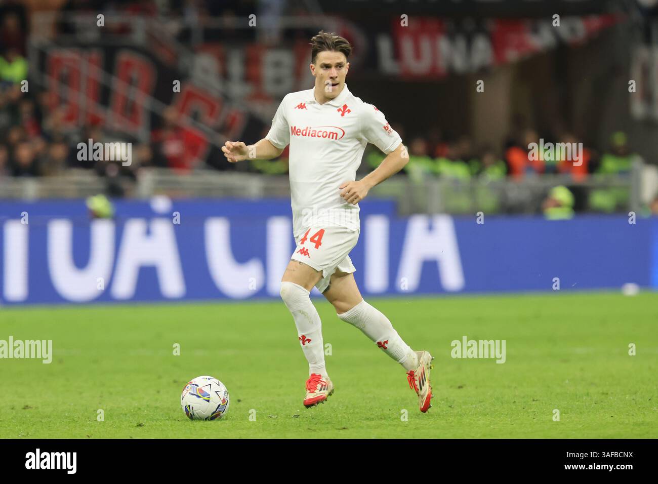 Fiorentina Fagioli in Aktion während des Fußballspiels der Serie A Enilive 2024/2025 zwischen Mailand und Fiorentina im Giuseppe Meazza Stadion in Mailand, Stockfoto