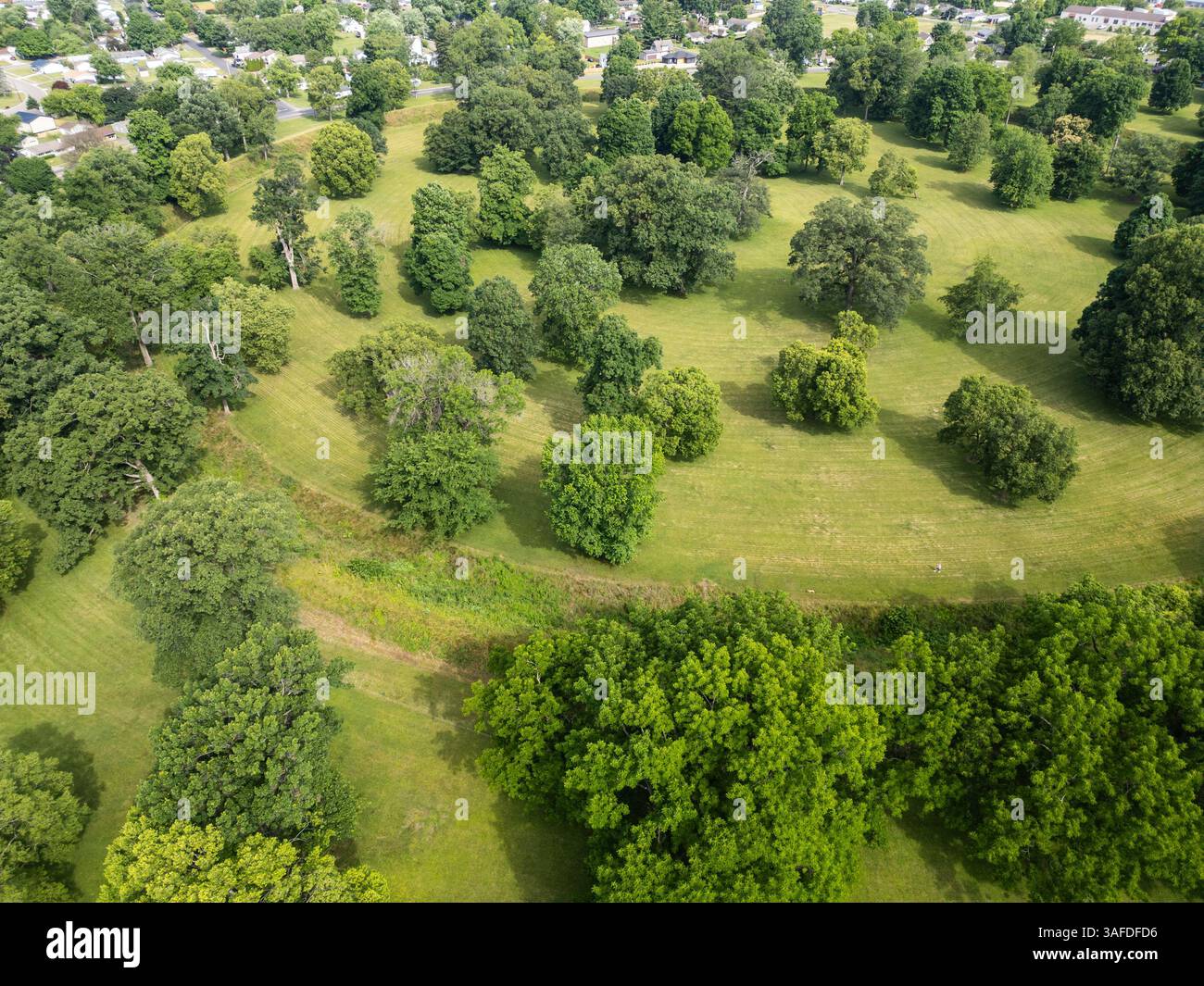 Newark Earthworks, Native American Mounds, Newark und Heath, Ohio Stockfoto