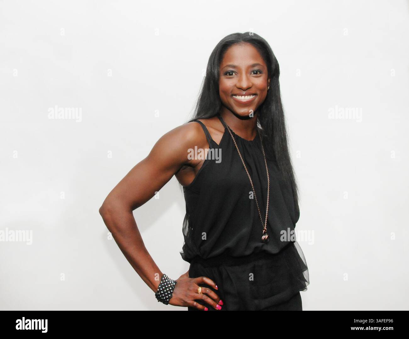 5. August 2012: RUTINA WESLEY (* 1. Februar 1979 in New York) ist eine US-amerikanische Film-, Bühnen- und Fernsehschauspielerin, die vor allem für ihre Rolle als Tara Thornton in der HBO-Serie True Blood bekannt ist. (Kreditbild: © Rachel Ceretto/ZUMAPRESS.com) Stockfoto