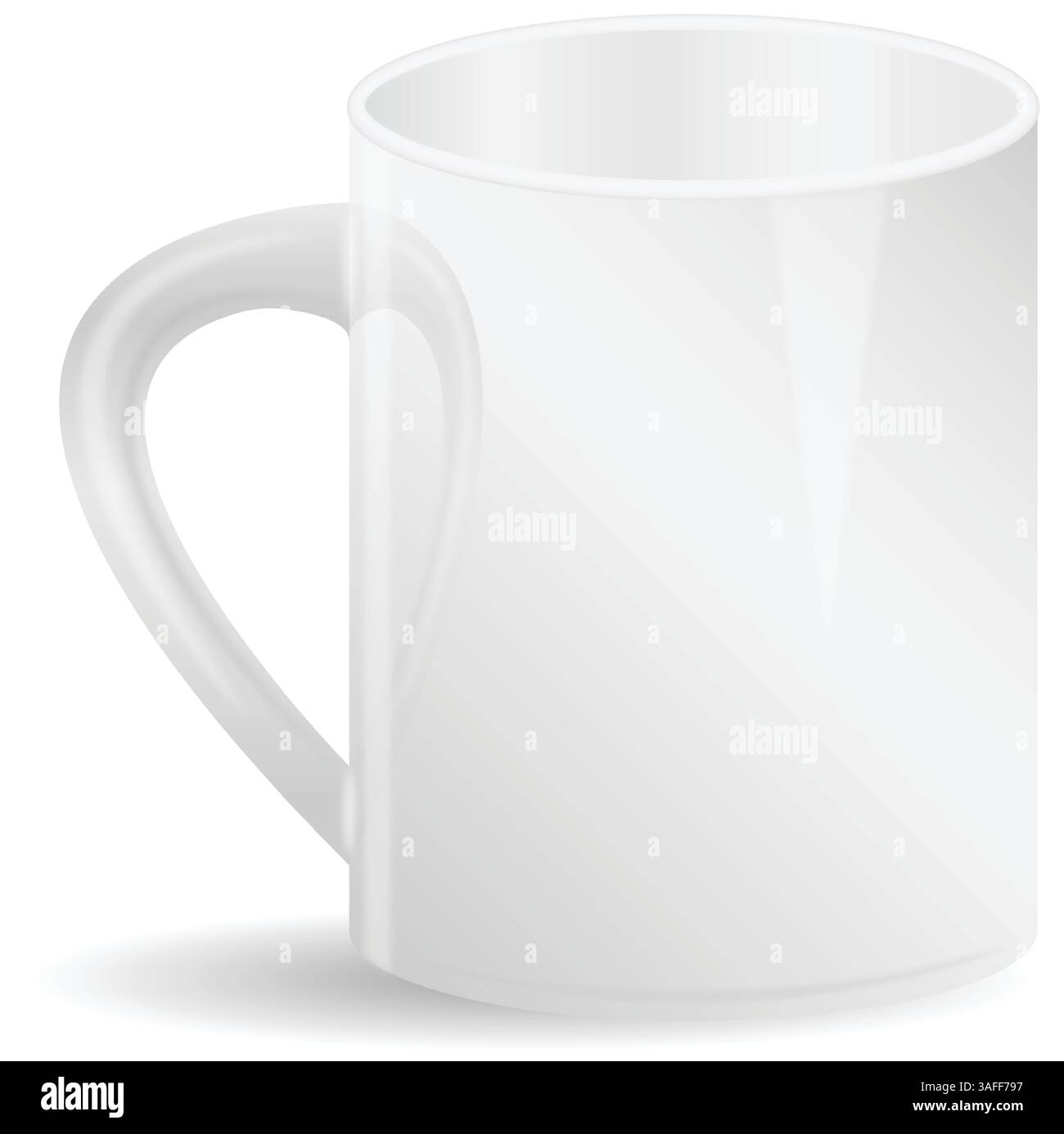Minimalistische Becher Mockup Vektor Illustration Stock Vektor