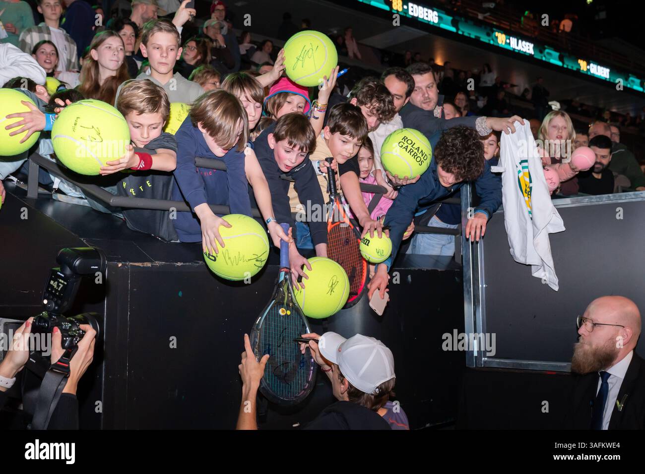 Rotterdam, Niederlande. Februar 2025. ROTTERDAM, NIEDERLANDE - 8. FEBRUAR: Alex de Minaur aus Australien während der ABN AMRO Open in Rotterdam Ahoy am 8. Februar 2025 in Rotterdam, Niederlande. (Foto von Marleen Fouchier/Orange Pictures) Credit: Orange Pics BV/Alamy Live News Stockfoto