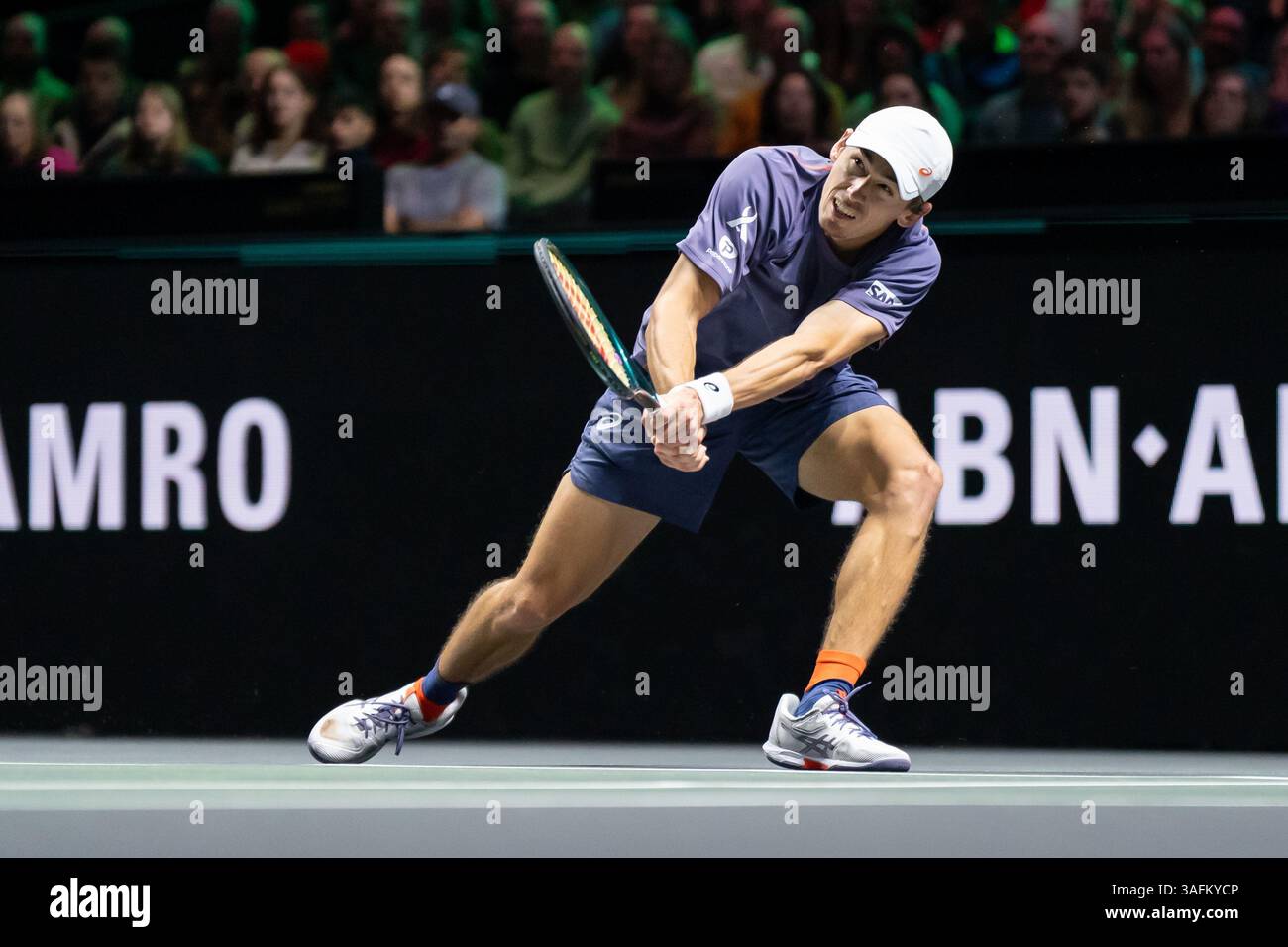 Rotterdam, Niederlande. Februar 2025. ROTTERDAM, NIEDERLANDE - 8. FEBRUAR: Alex de Minaur aus Australien während der ABN AMRO Open in Rotterdam Ahoy am 8. Februar 2025 in Rotterdam, Niederlande. (Foto von Marleen Fouchier/Orange Pictures) Credit: Orange Pics BV/Alamy Live News Stockfoto