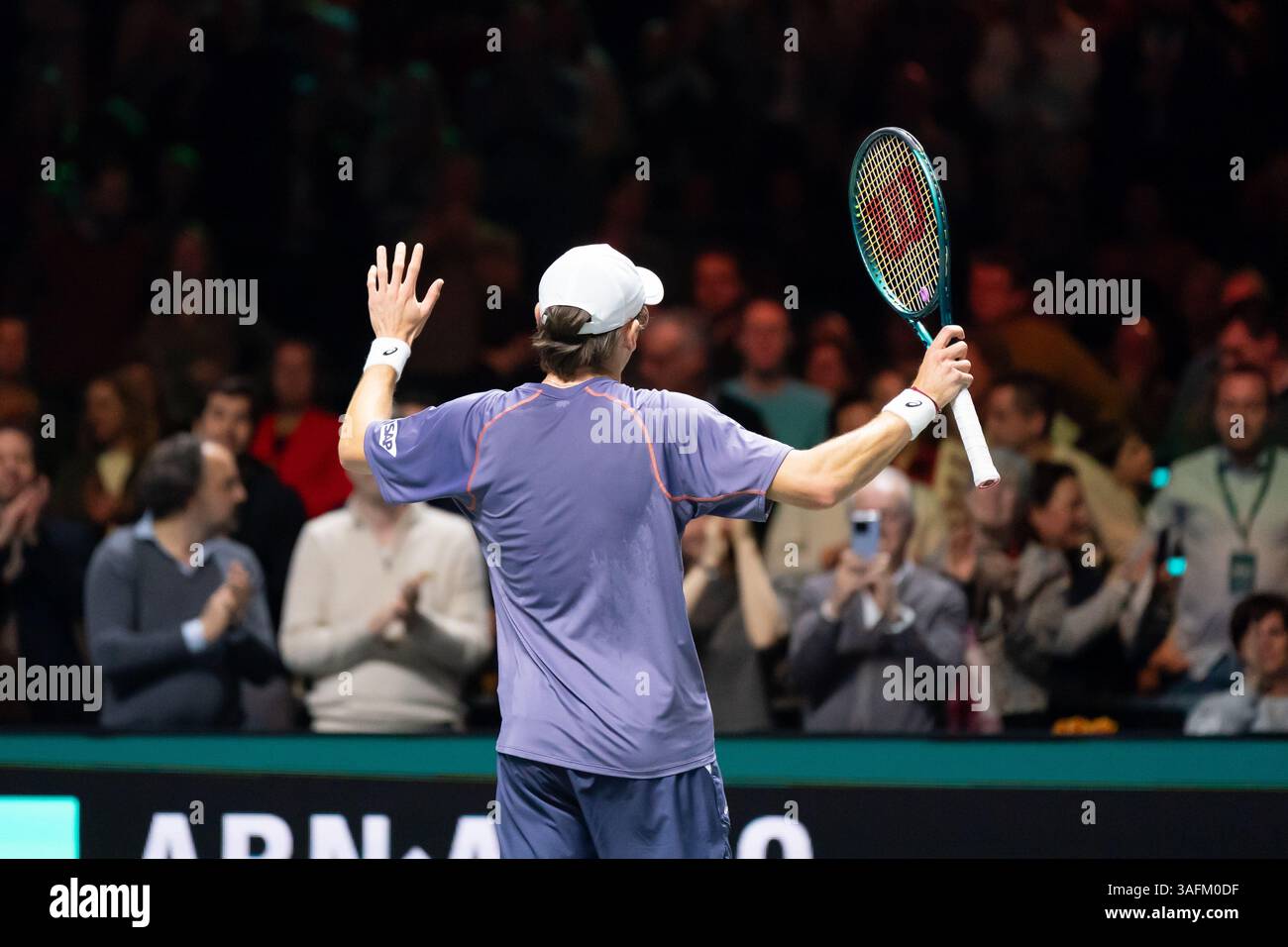 Rotterdam, Niederlande. Februar 2025. ROTTERDAM, NIEDERLANDE - 8. FEBRUAR: Alex de Minaur aus Australien während der ABN AMRO Open in Rotterdam Ahoy am 8. Februar 2025 in Rotterdam, Niederlande. (Foto von Marleen Fouchier/Orange Pictures) Credit: Orange Pics BV/Alamy Live News Stockfoto