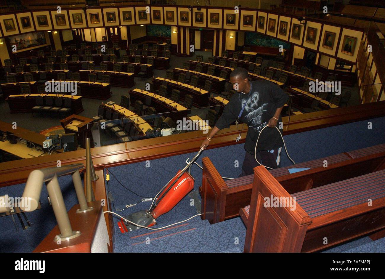 In Tallahassee, Fla. Aufgenommene Fotos von den Vorbereitungen im Repräsentantenhaus, wo morgen die gemeinsame Tagung und die Eröffnung der Legislativsitzung stattfinden werden. Fotos wurden am Montag aufgenommen (Credit Image: St. Petersburg Times/ZUMAPRESS.com) Stockfoto