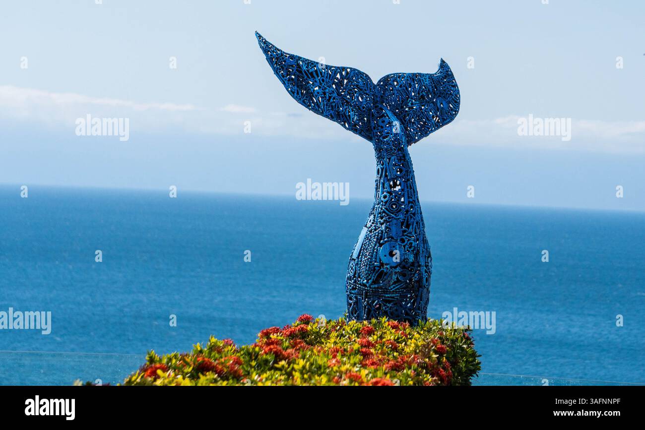 Walskulptur Bahia Mita Mexiko Stockfoto
