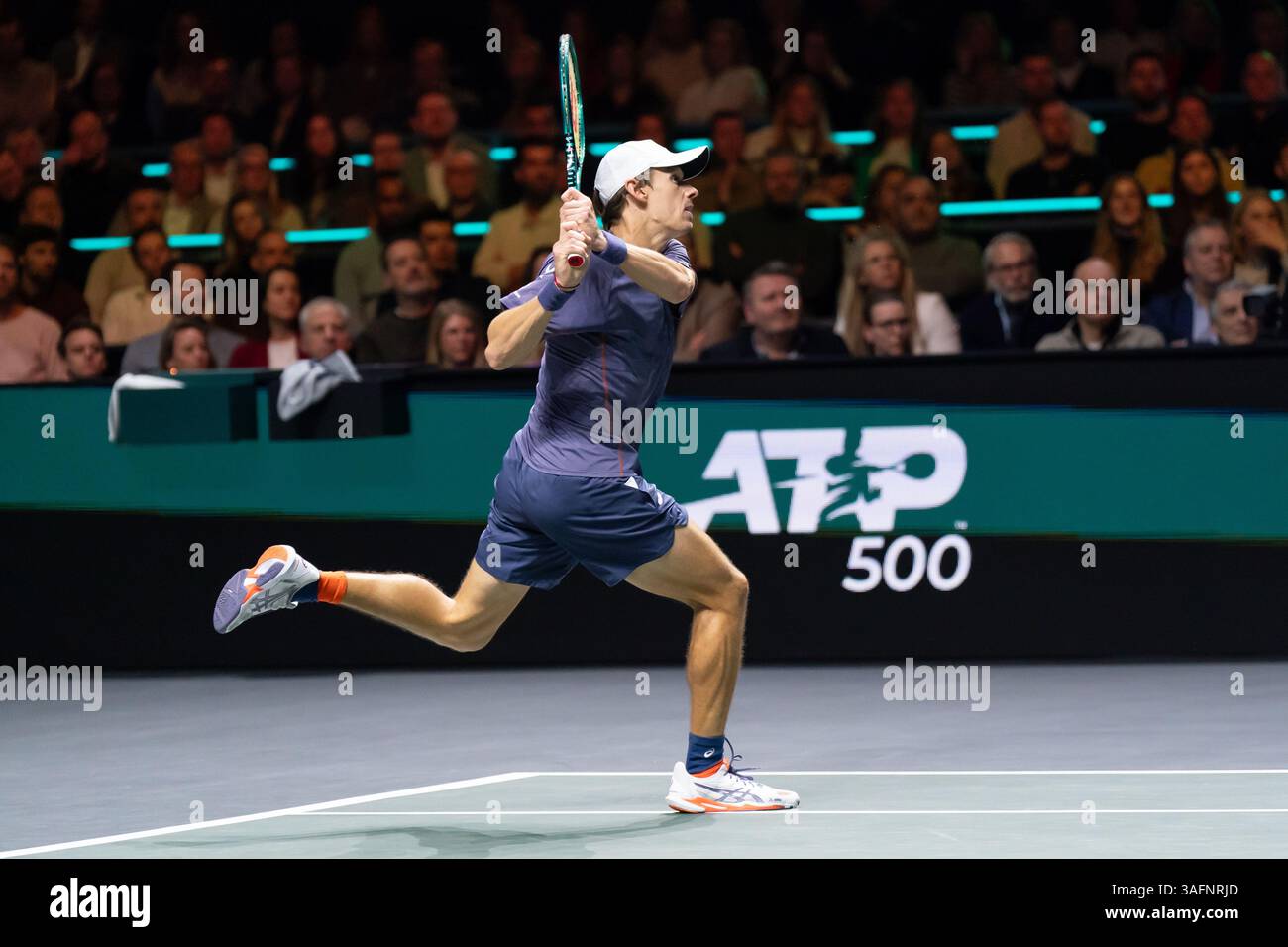 Rotterdam, Niederlande. Februar 2025. ROTTERDAM, NIEDERLANDE - 9. FEBRUAR: Alex de Minaur (aus) während der ABN AMRO Open in Rotterdam Ahoy am 9. Februar 2025 in Rotterdam, Niederlande. (Foto von Marleen Fouchier/Orange Pictures) Credit: Orange Pics BV/Alamy Live News Stockfoto