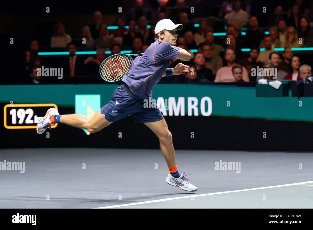 Rotterdam, Niederlande. Februar 2025. ROTTERDAM, NIEDERLANDE - 9. FEBRUAR: Alex de Minaur (aus) während der ABN AMRO Open in Rotterdam Ahoy am 9. Februar 2025 in Rotterdam, Niederlande. (Foto von Marleen Fouchier/Orange Pictures) Credit: Orange Pics BV/Alamy Live News Stockfoto