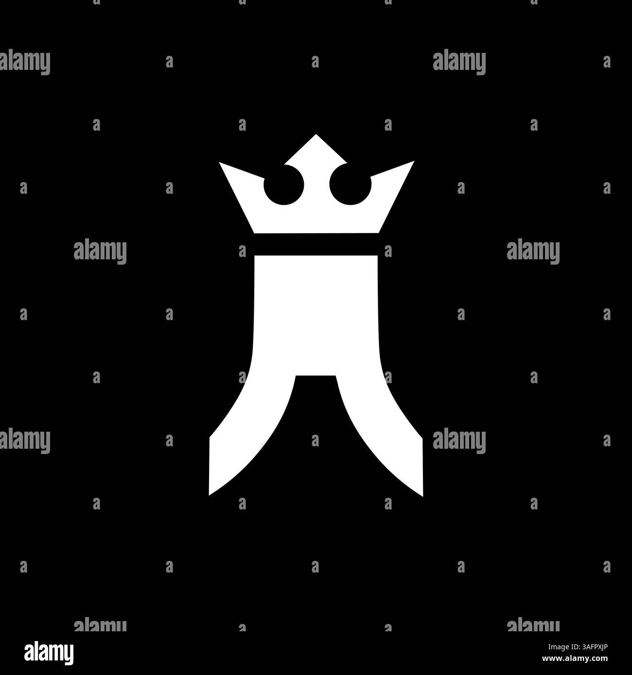 Letter A Initial mit Crown Logo Template, Letter A Logo Vorlage Stock Vektor