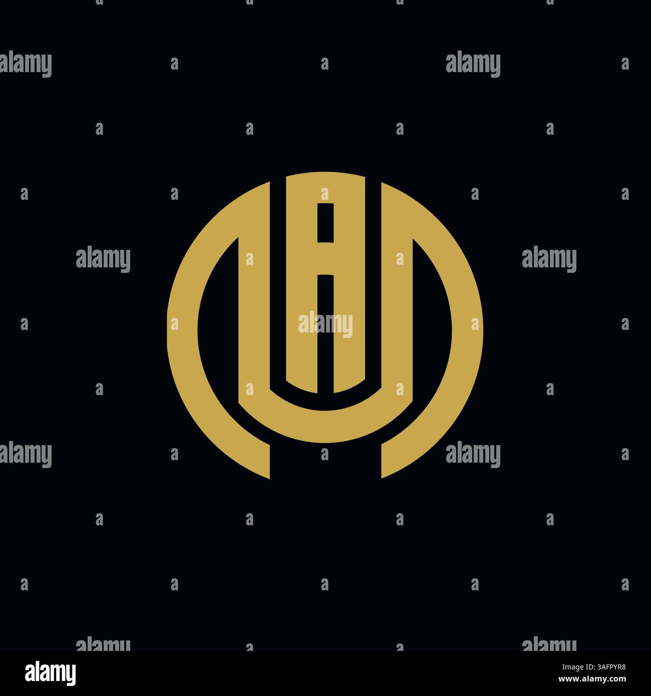 Letter am- oder mA-Logo-Vorlage Stock Vektor