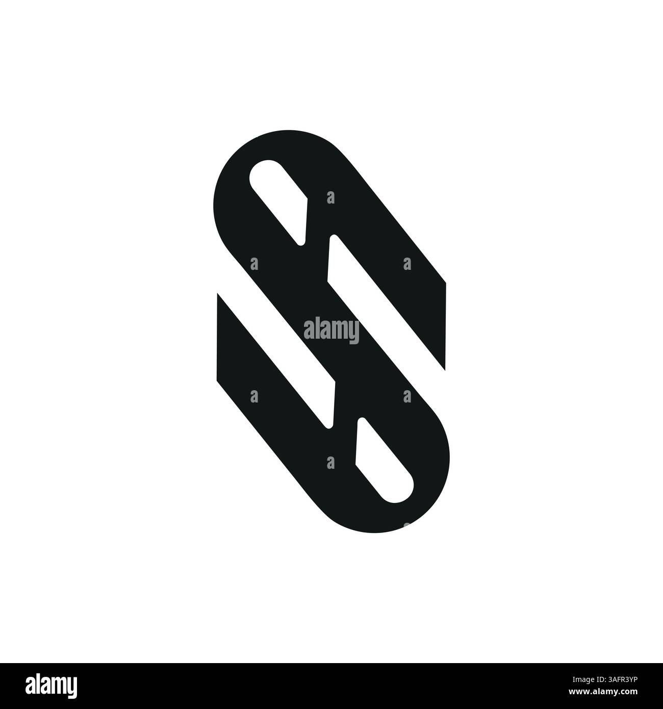 Vorlage für Buchstaben s oder AS- oder sa-Logo Stock Vektor