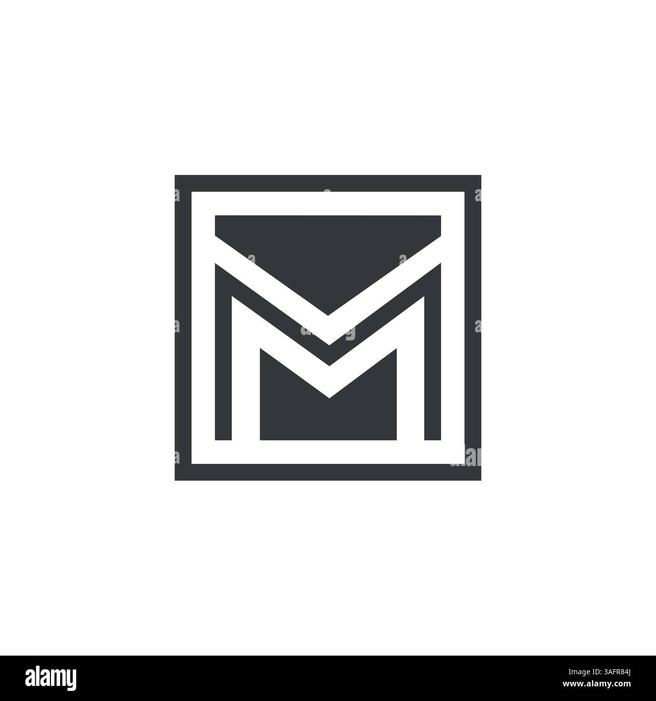 Letter M Mail Logo-Vorlage Stock Vektor