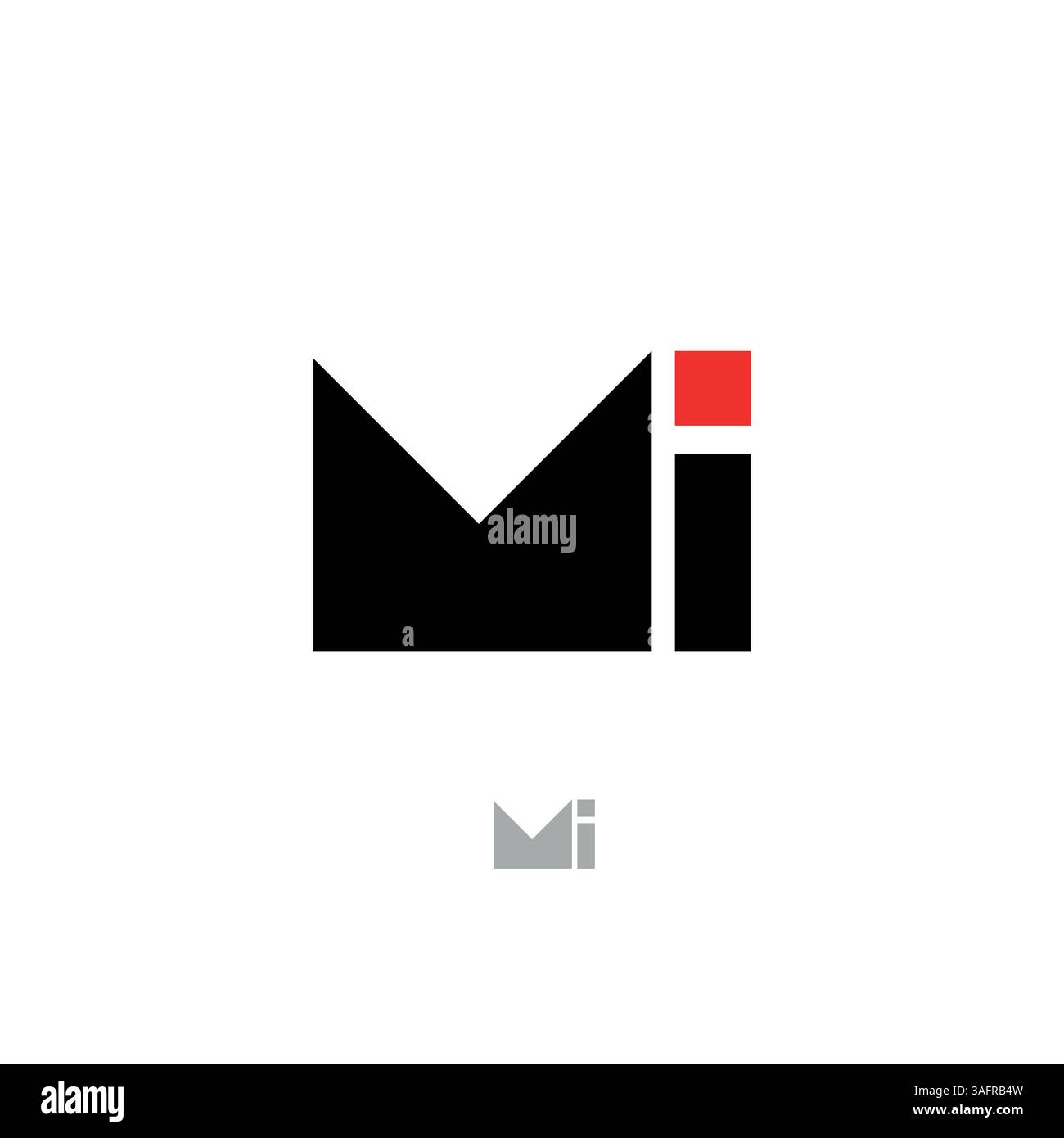 Vorlage für Letter mi oder im-Logo, Symbol für Monogram-Logotype-Konzept. Stock Vektor