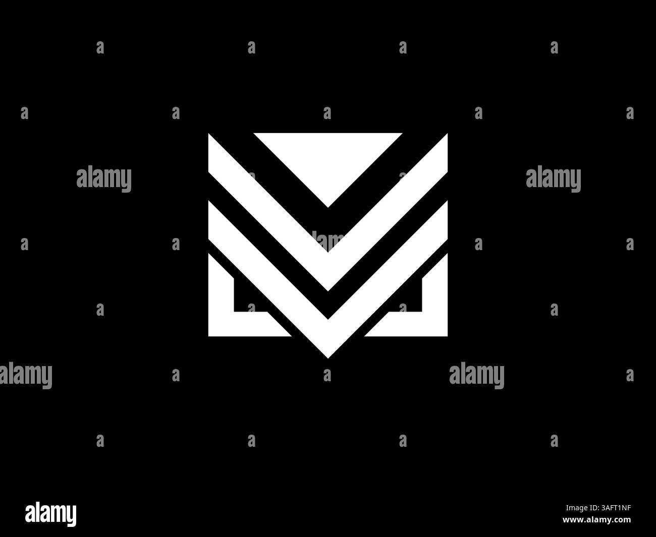 Letter m Mail-Logo-Vorlage Stock Vektor