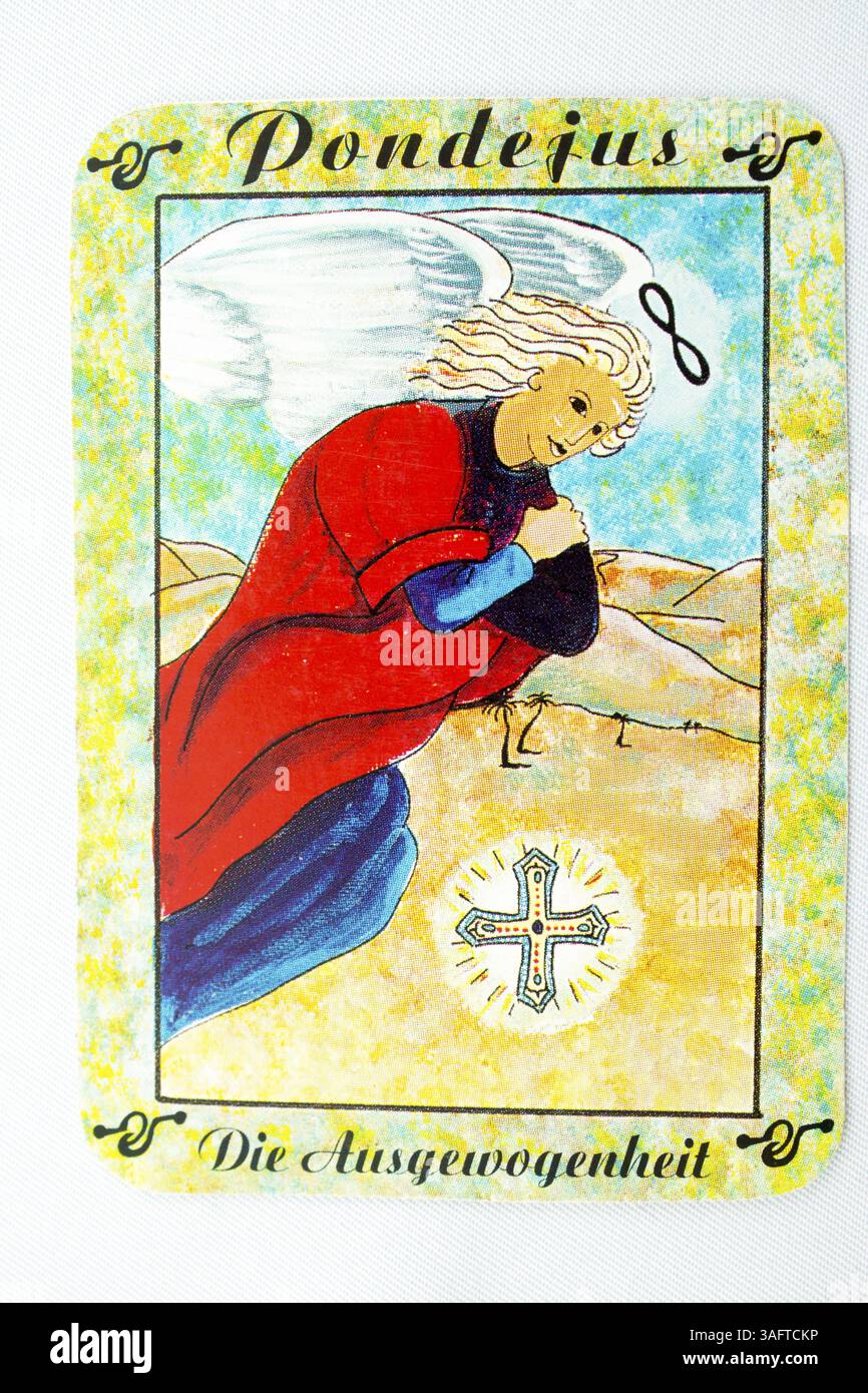 Tarot-Symbole mit grauem Hintergrund Stockfoto