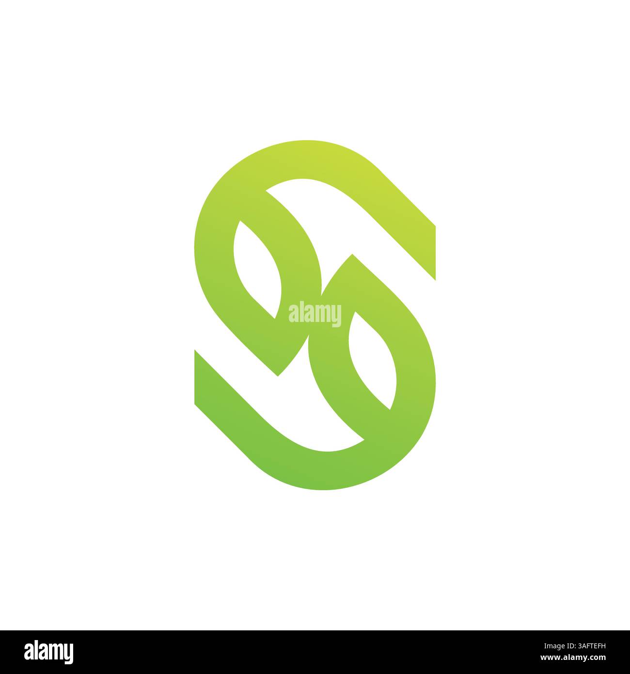 Einzigartige, moderne, geometrische, kreative, elegante Logovorlage für Buchstaben. S Monogramm-Logo. Vektorsymbol. Stock Vektor