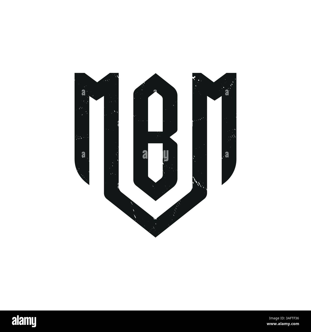 Letter mb Shield Logo, mmb Shield Logo Stock Vektor