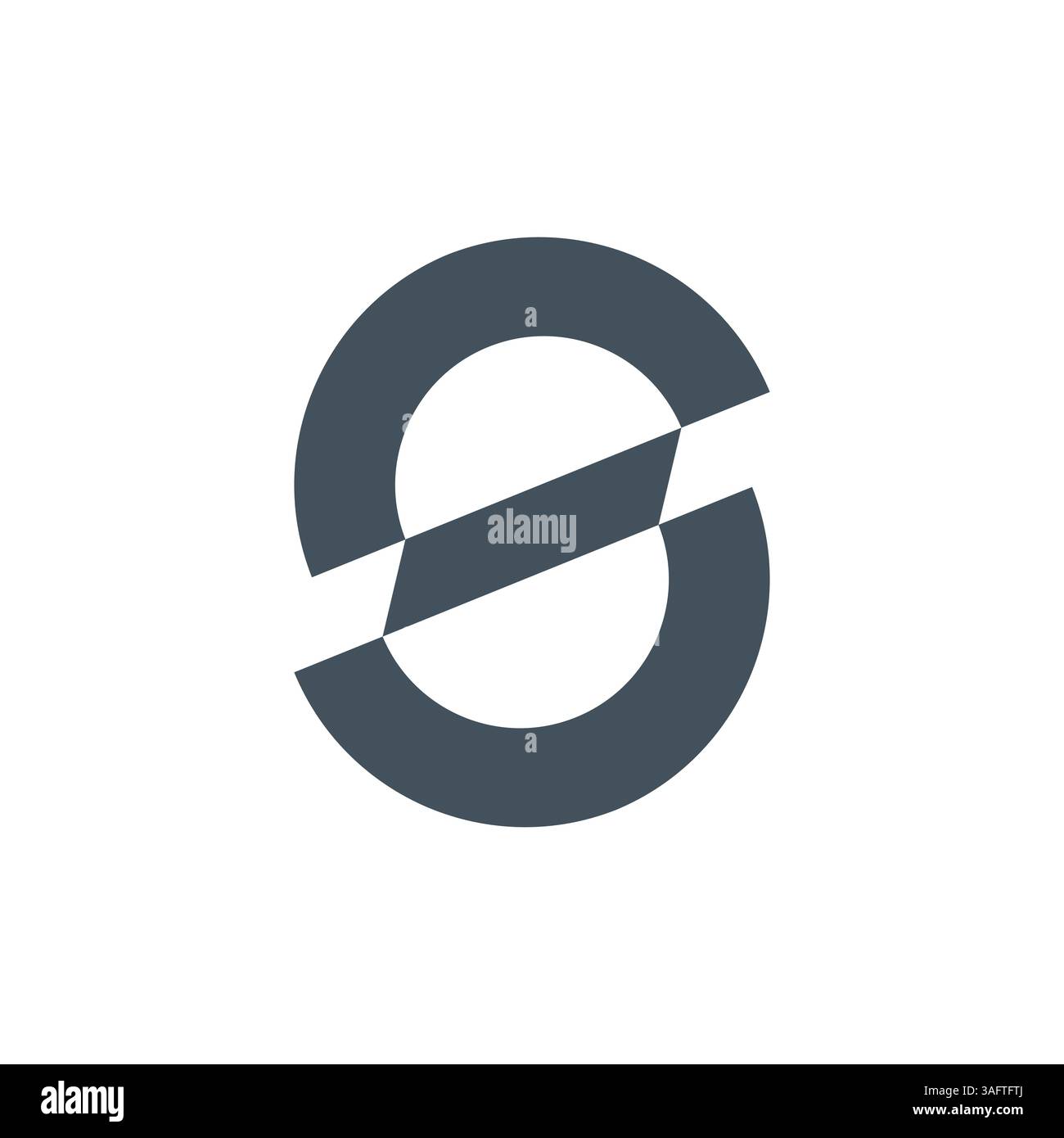 Einzigartige, moderne, geometrische, kreative, elegante Logovorlage für Buchstaben. S Monogramm-Logo. Vektorsymbol. Stock Vektor