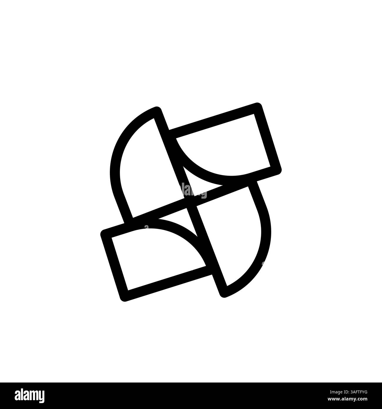 Einzigartige, moderne, geometrische, kreative, elegante Logovorlage für Buchstaben. S Monogramm-Logo. Vektorsymbol. Stock Vektor