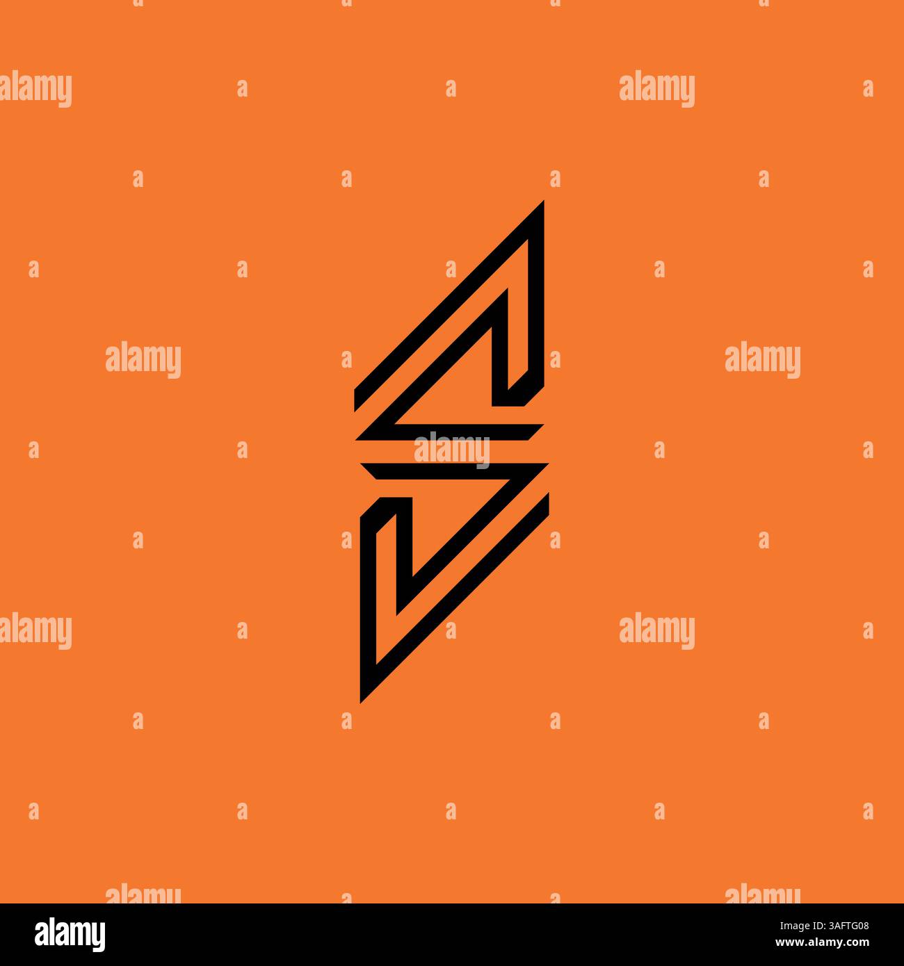 Einzigartige, moderne, geometrische, kreative, elegante Logovorlage für Buchstaben. S Monogramm-Logo. Vektorsymbol. Stock Vektor